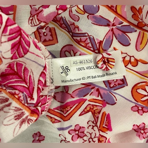 Poupette St. Barth- Bettina Pink Floral Tie Waist Romper Mini Dress - Picture 11 of 11